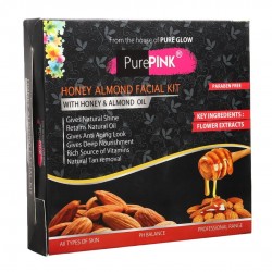 PurePINK Honey Almond Facial Kit 400 ml (Scrub, Gel, Massage Cream, Face pack )