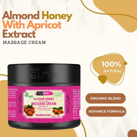 PurePINK Almond Honey With Apricot Extract Massage Cream 500 ml