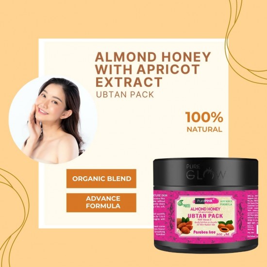 PurePINK Almond Honey With Apricot Extract Ubtan Pack