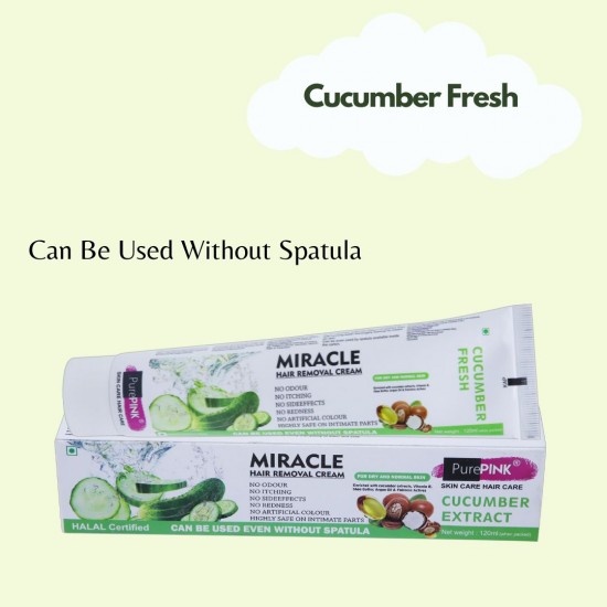 PurePink Miracle Hair Removal Cream Cucumber Fresh