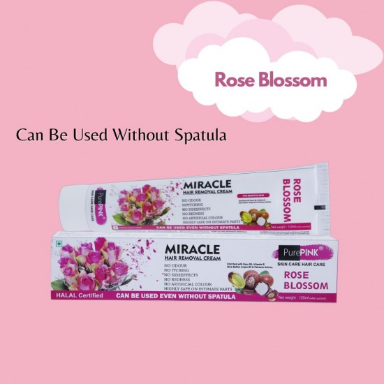 PurePINK Miracle Hair Removal Cream Rose Blossom 120 gm