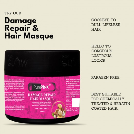 PurePINK Damage Repair Hair Masque (500 ML)